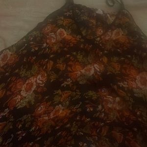 see through blouse , with roses and black , from blush